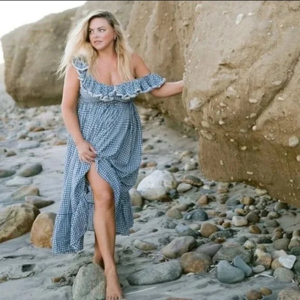 Dôen RARE Sora Dress in Blue Gingham Size XL